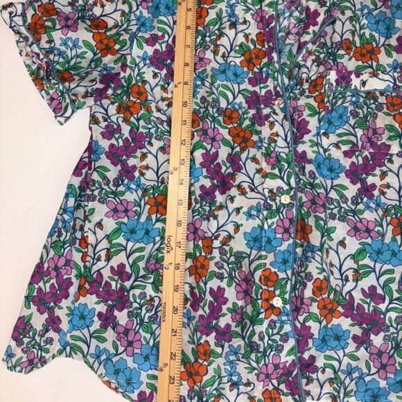 Women’s Roller Rabbit Blomst Lulu Short-Sleeve Pajama Shirt - Shirt Only - M - Picture 5 of 10